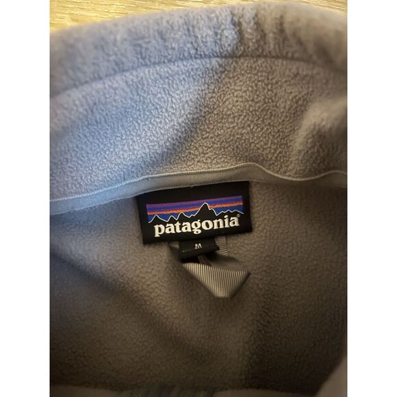 Patagonia Mens Gray Fleec Full Zip Mock Neck Jacket Size Medium - Picture 3 of 3